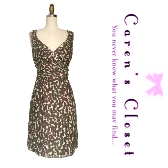 Nanette Lepore Leopard Linen Faux Wrap Dress - Picture 2 of 5